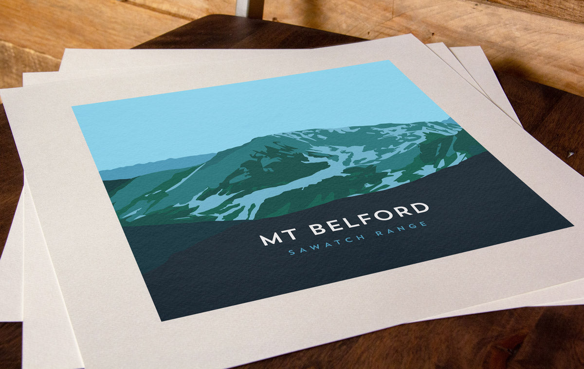 Mount Belford Colorado 14er Print