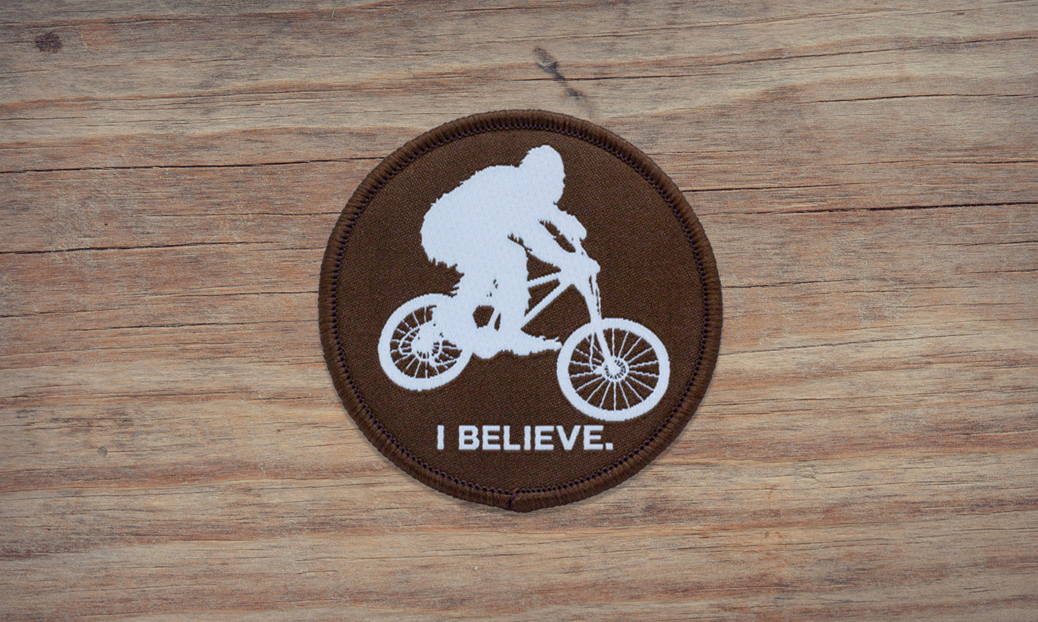 Bigfoot Mountain Bike Patch I Believe