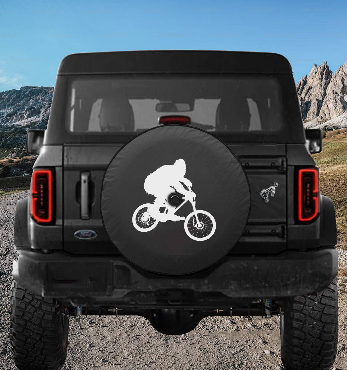 Sasquatch Mountain Biking Spare Tire Cover
