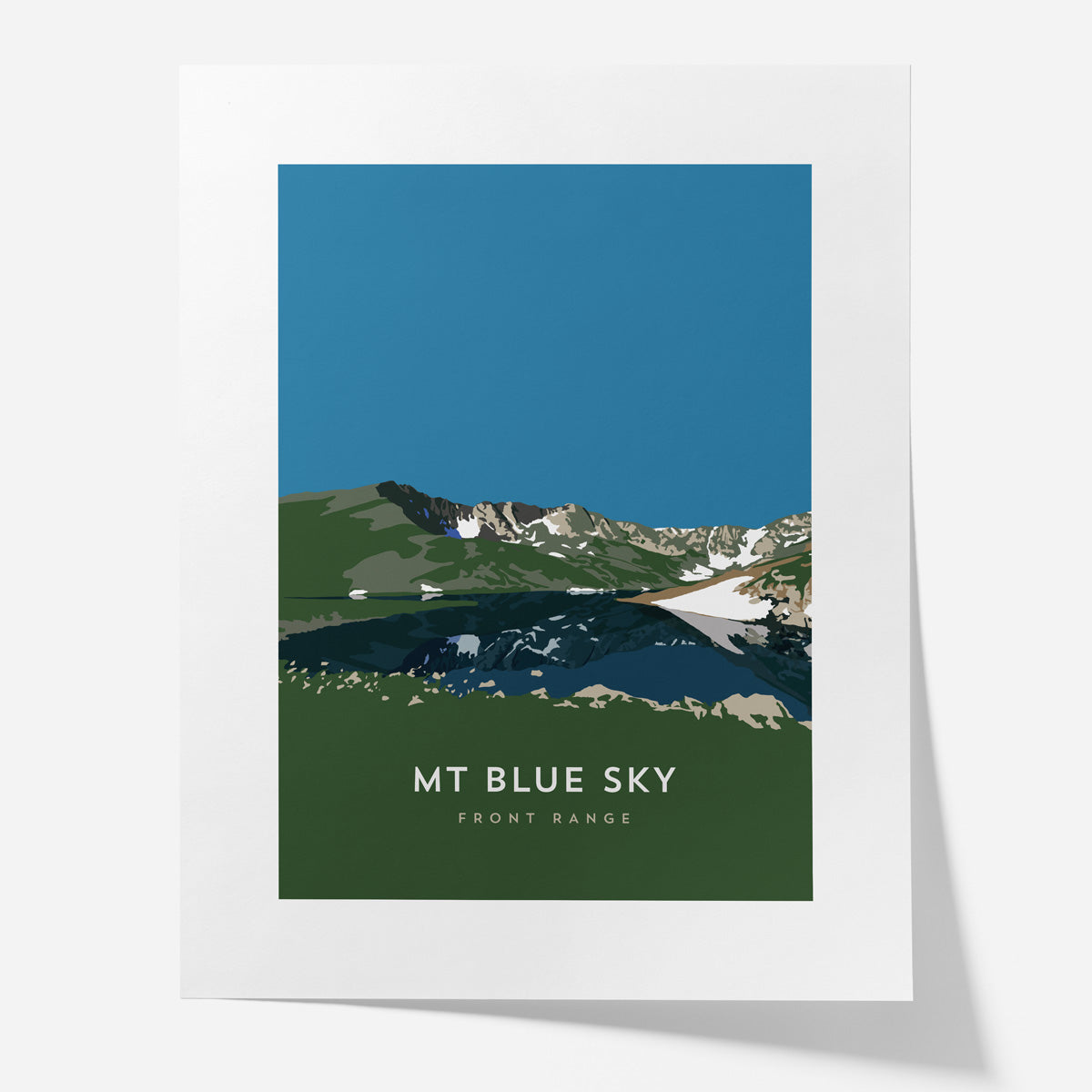 Mount Blue Sky Colorado 14er Art Poster