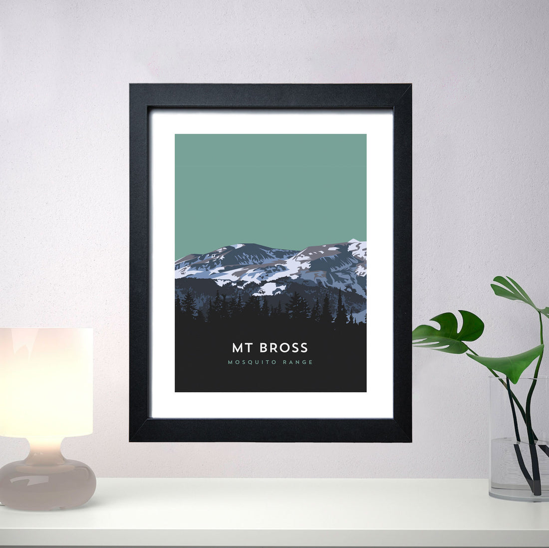 Mount Bross Colorado 14er Framed Poster