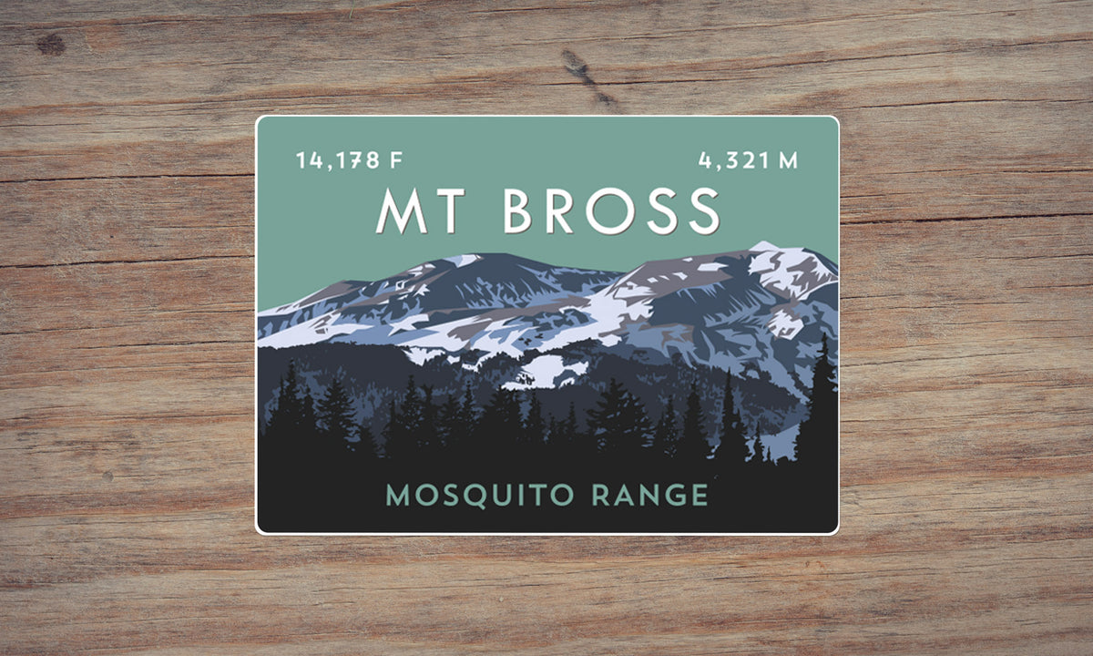 Mount Bross Colorado 14er Sticker