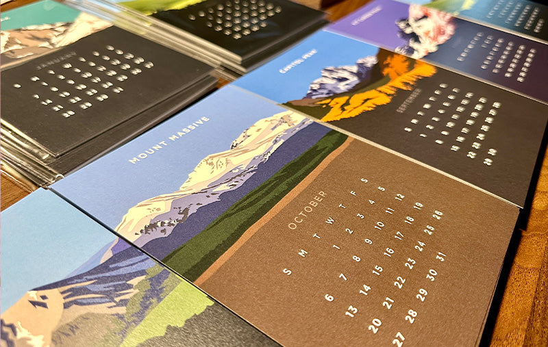 2024 Colorado Mountain 14er Desk Calendar