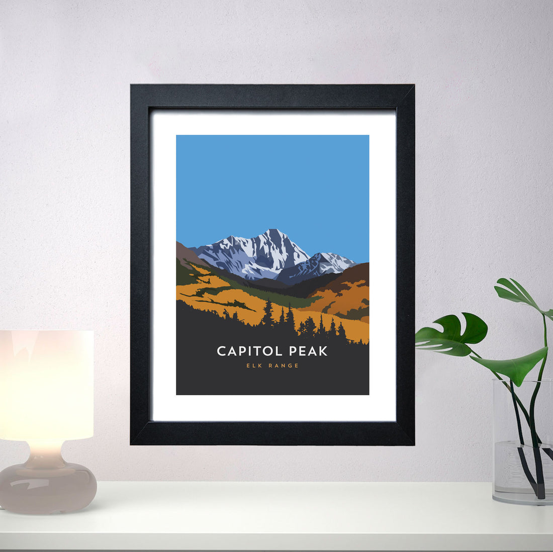 Capitol Peak Colorado 14er Framed Poster