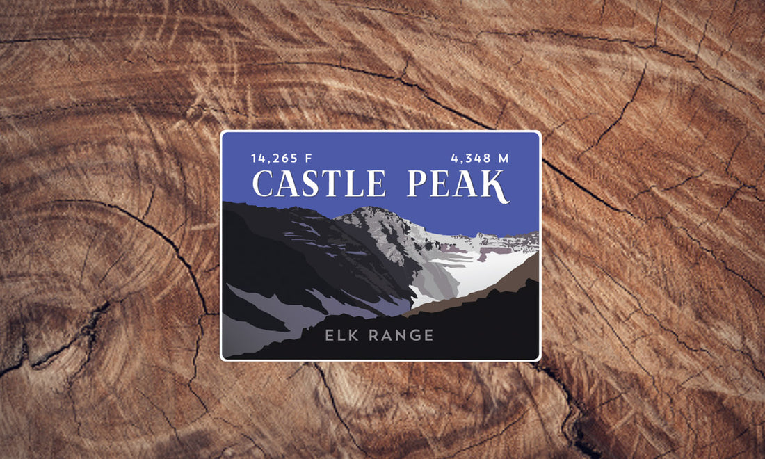 Castle Peak Colorado 14er Sticker