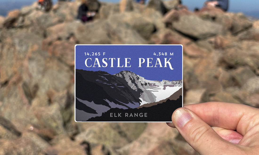 Castle Peak Colorado 14er Sticker