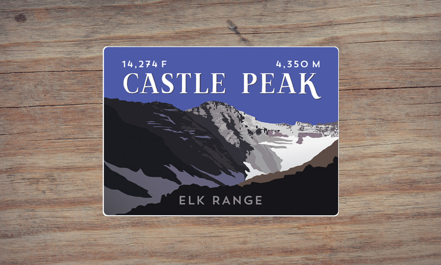 Castle Peak Colorado 14er Sticker
