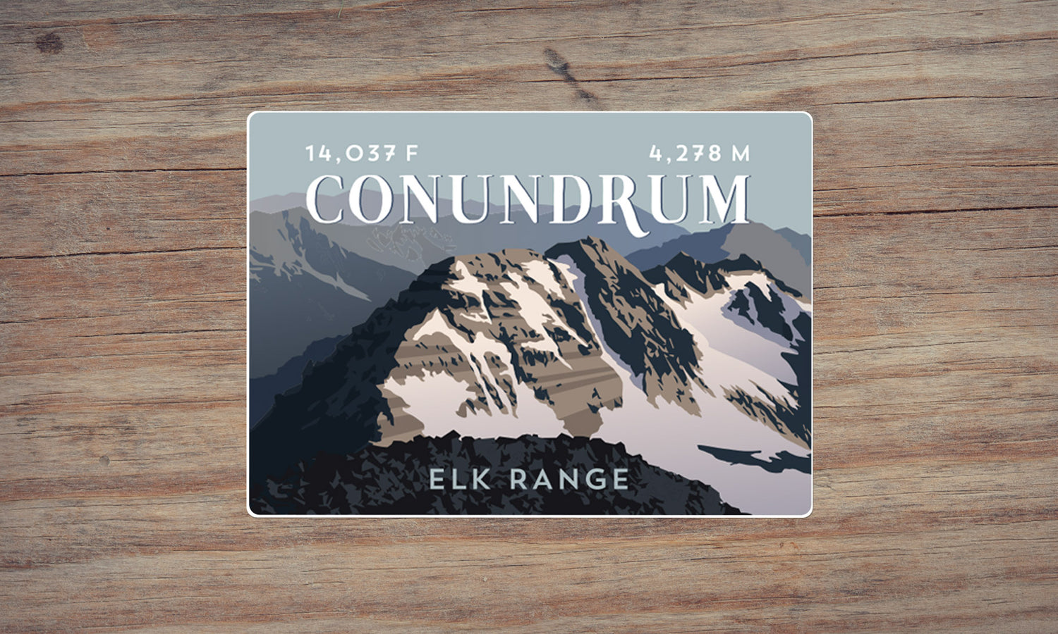 Conundrum Peak Colorado 14er Sticker