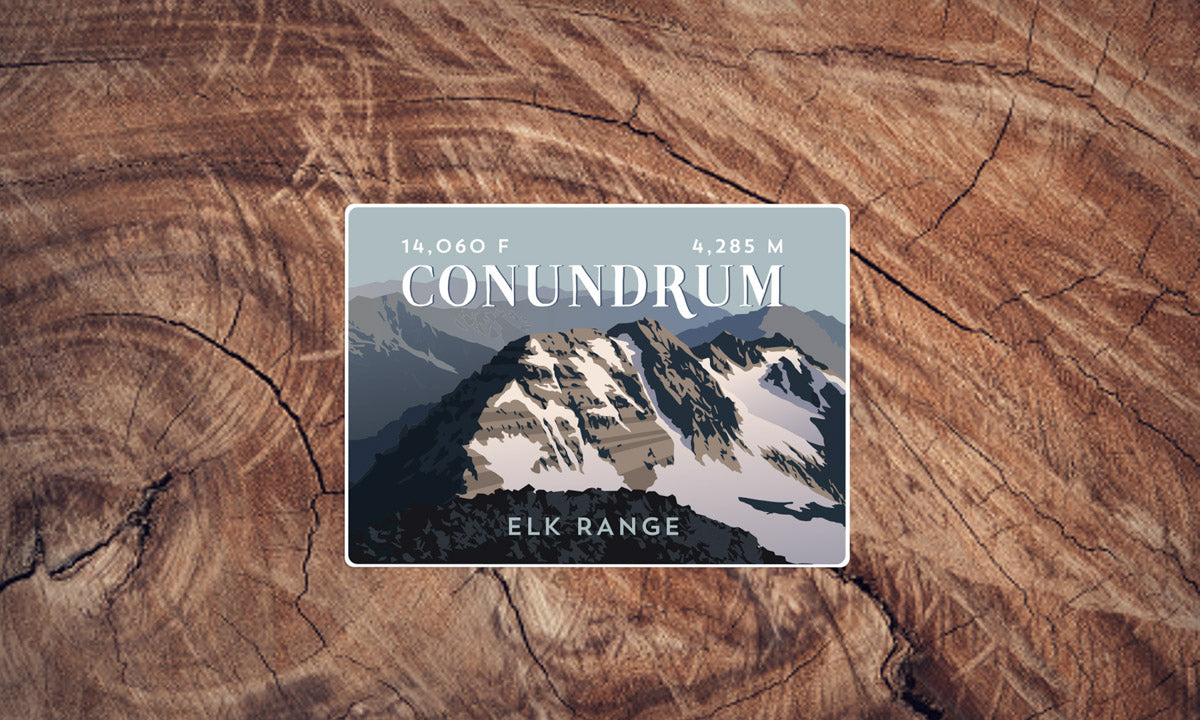 Conundrum Peak Colorado 14er Sticker