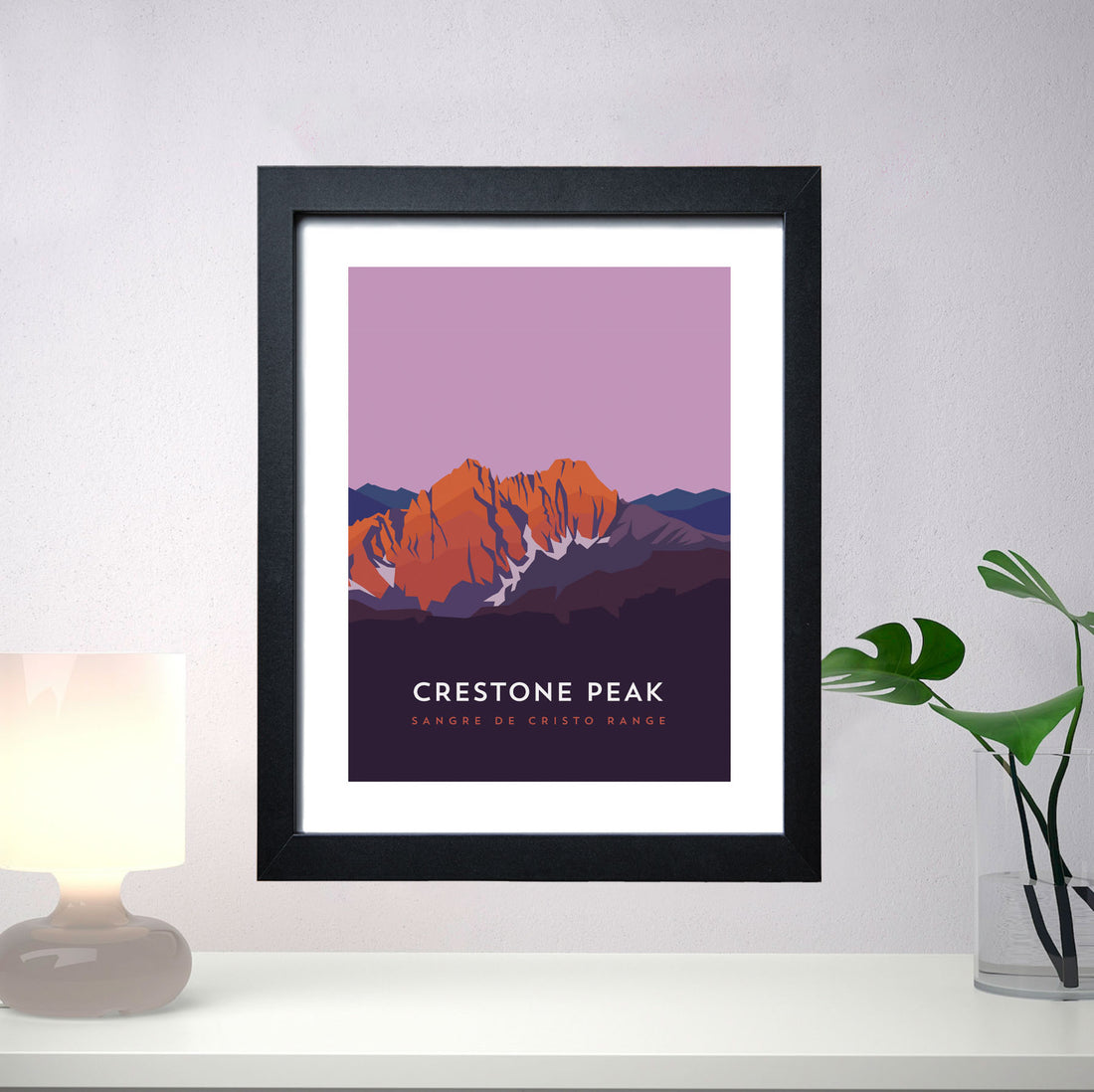 Crestone Peak Colorado 14er Framed Poster