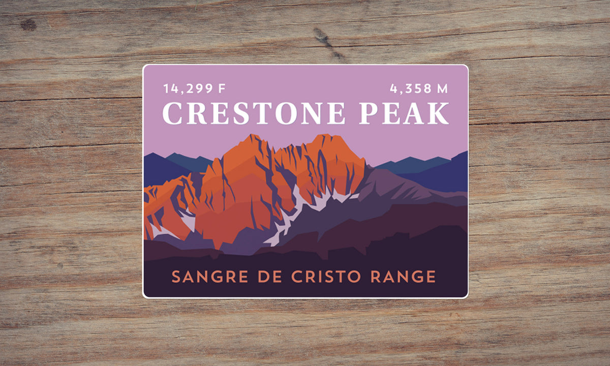 Crestone Peak Colorado 14er Sticker