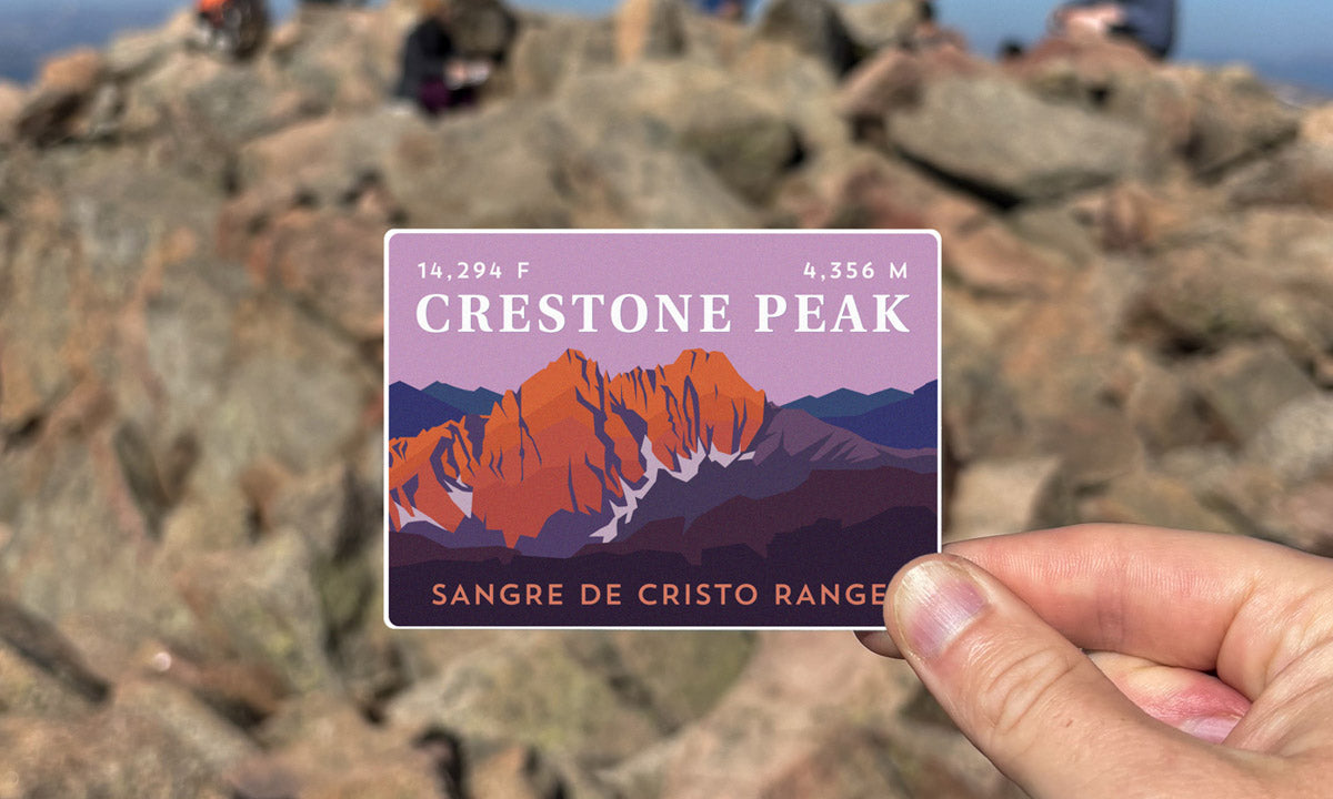 Crestone Peak Colorado 14er Sticker