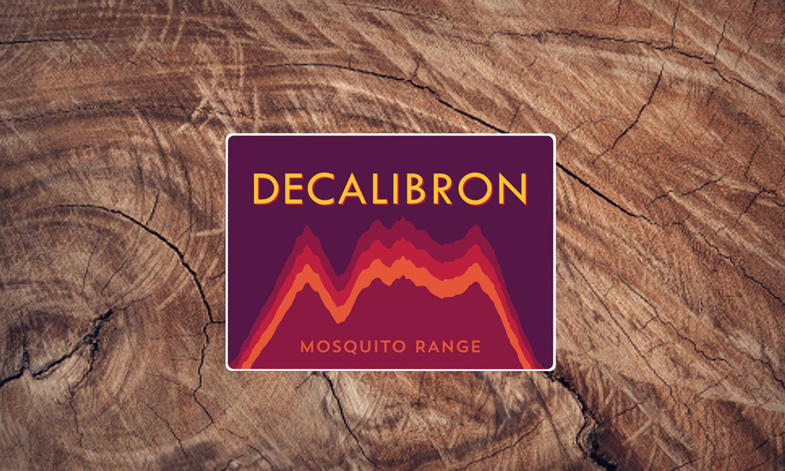 Decalibron Elevation Graph Colorado 14er Sticker