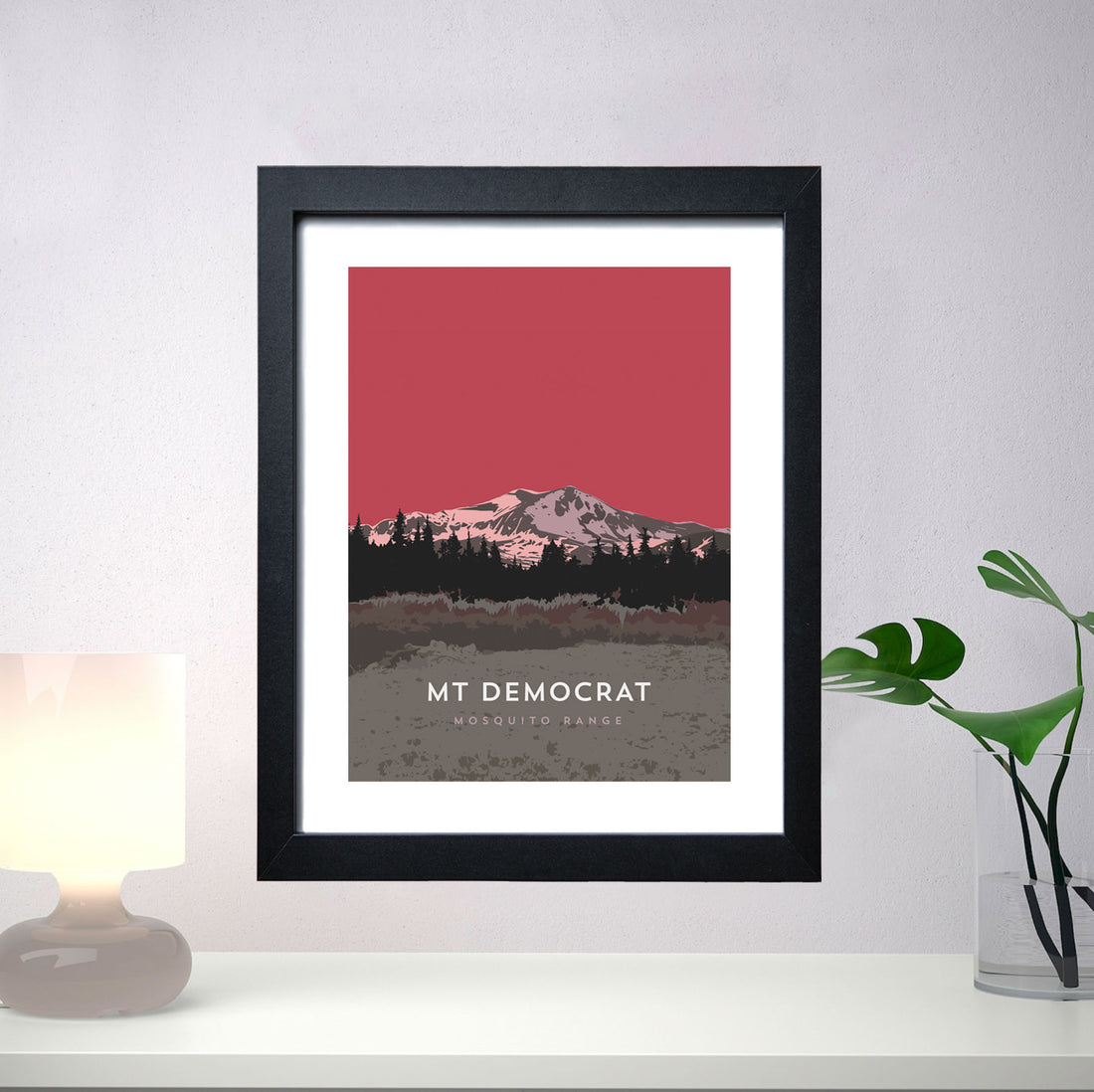 Mount Democrat Colorado 14er Framed Poster