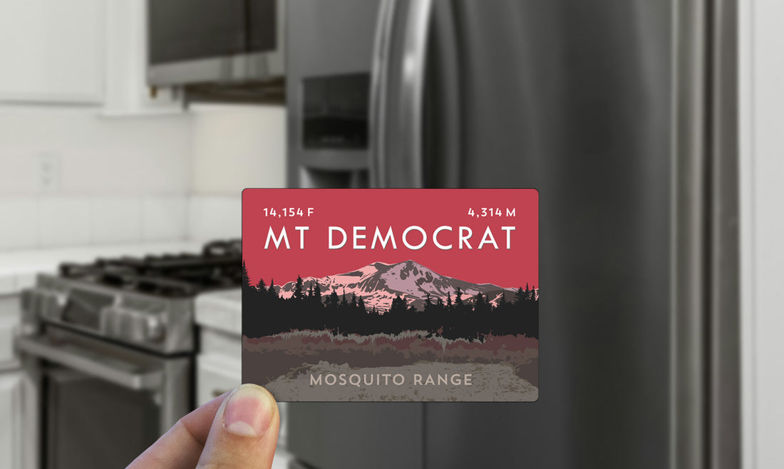 Mount Democrat Colorado 14er Magnet