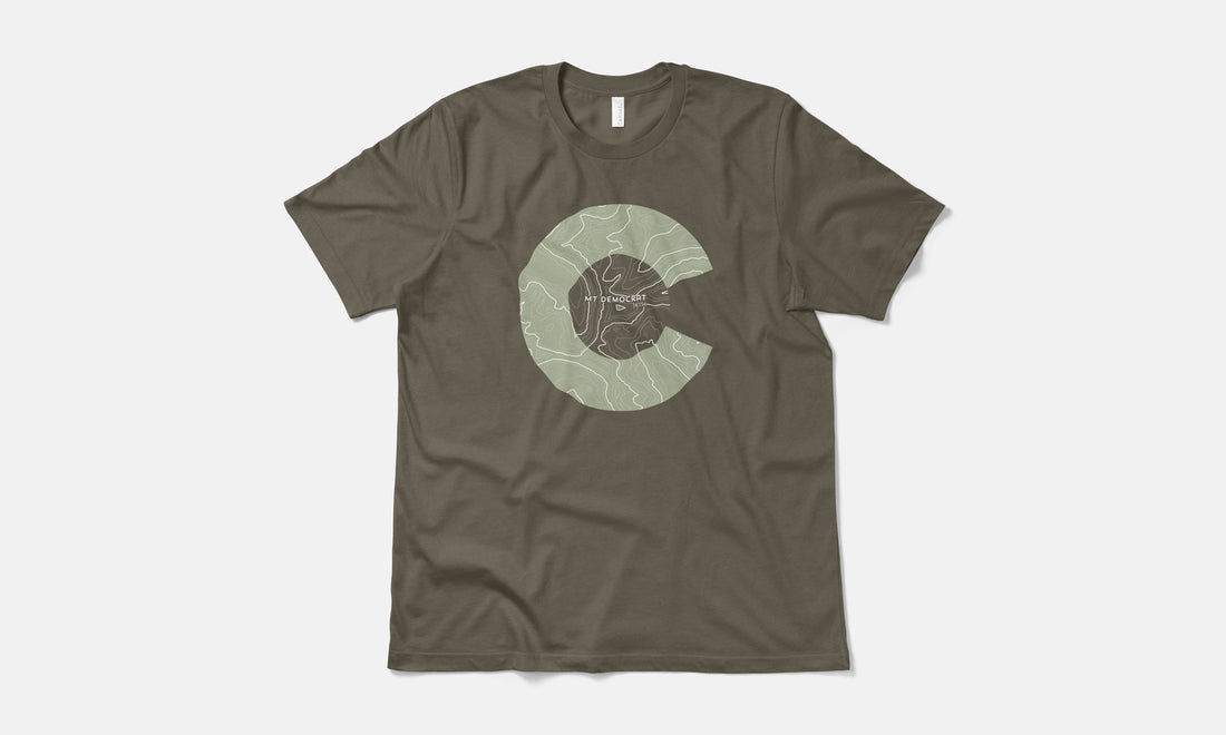 Mount Democrat Topo 14er Shirt