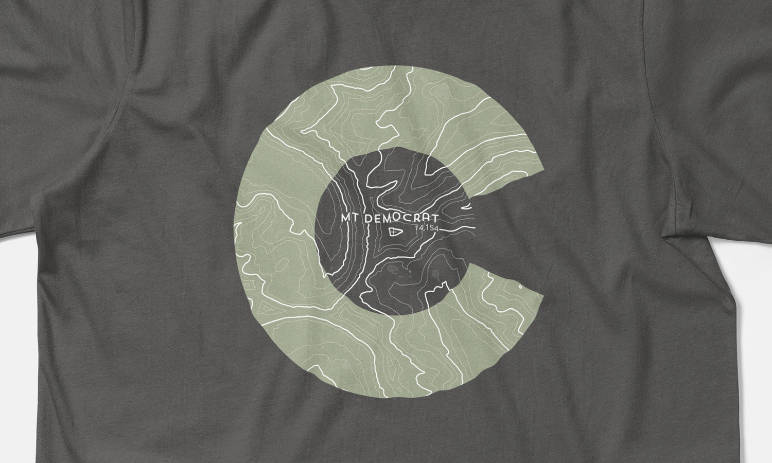 Mount Democrat Topo 14er Shirt