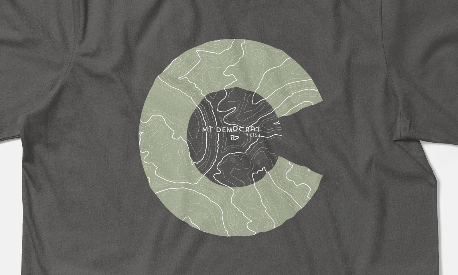 Mount Democrat Topo 14er Shirt