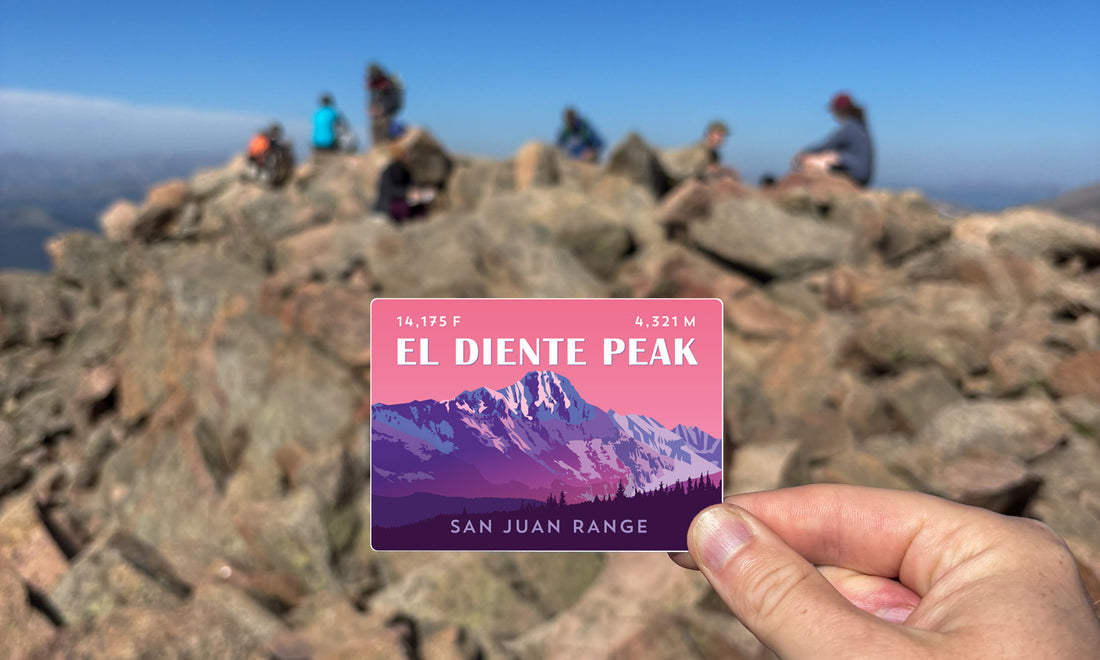 El Diente Peak Colorado 14er Sticker