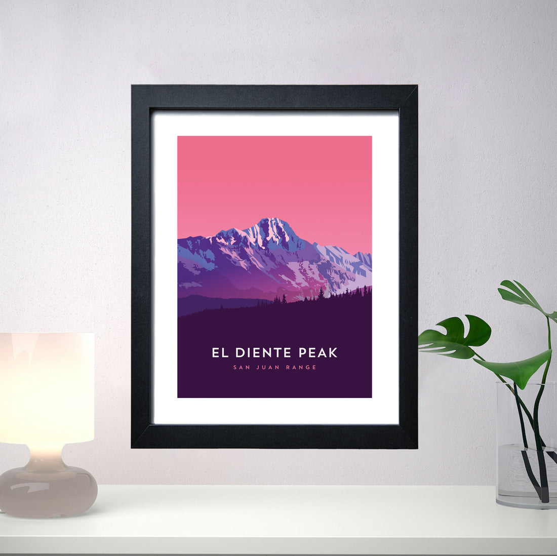 El Diente Peak Colorado 14er Framed Poster