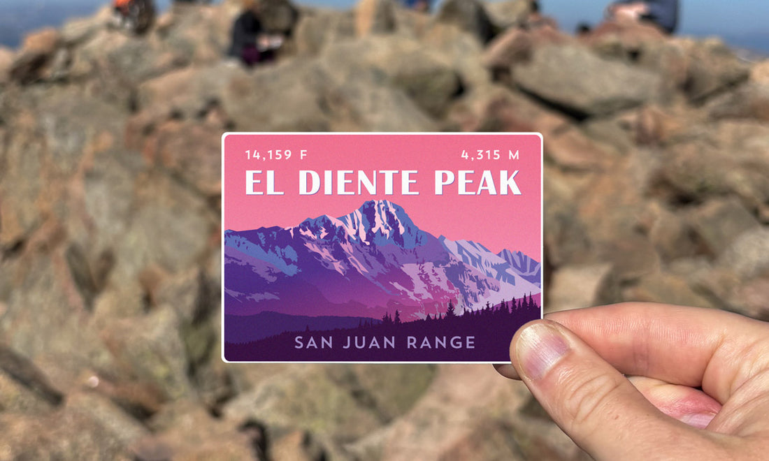 El Diente Peak Colorado 14er Sticker