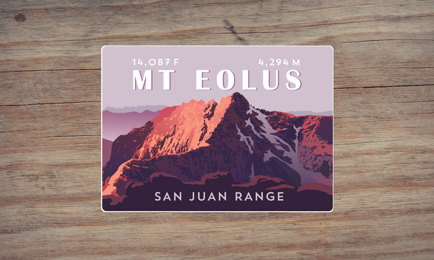 Mount Eolus Colorado 14er Sticker