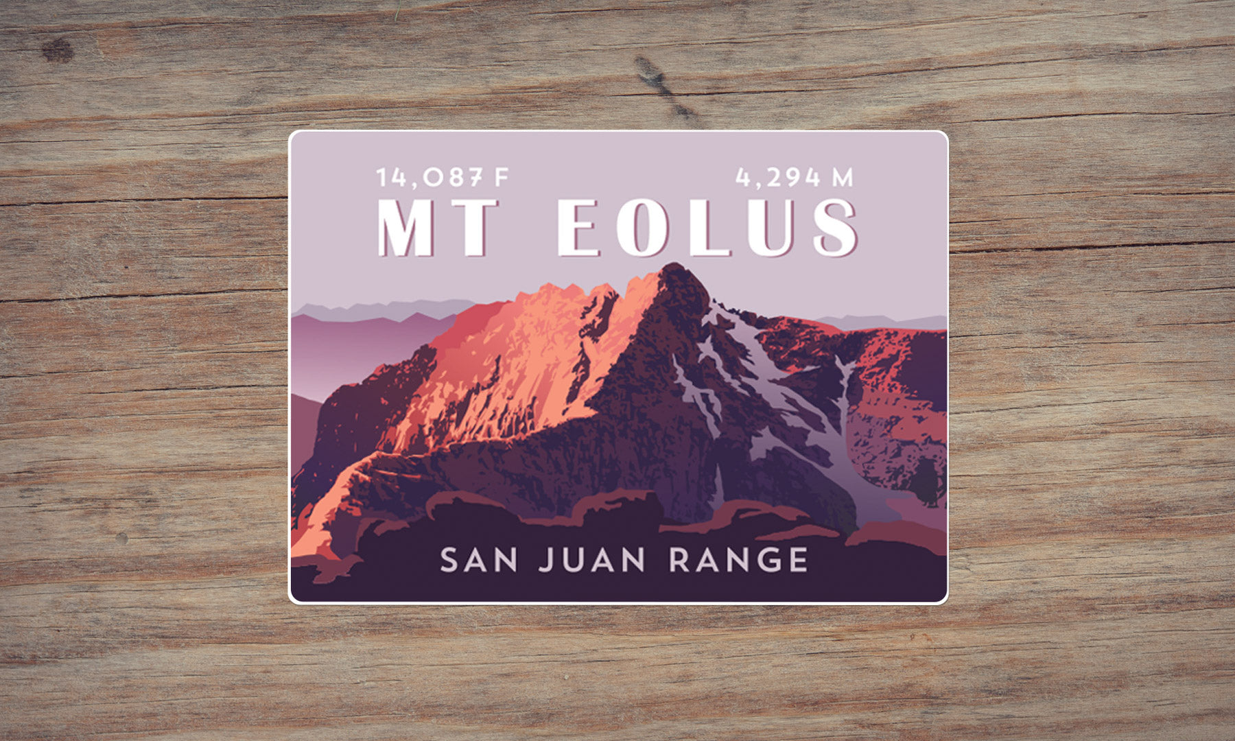 Mount Eolus Colorado 14er Sticker