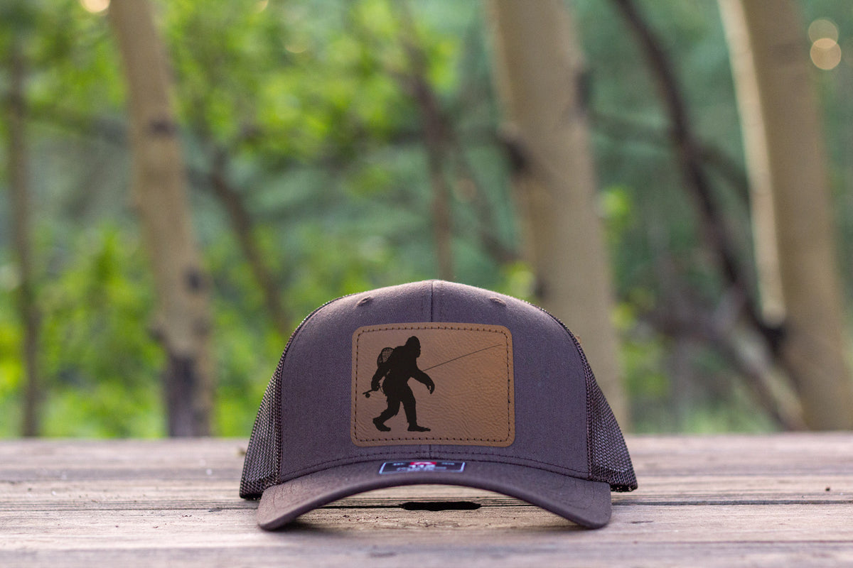 Sasquatch Fly Fishing Hat Coffee Richardson 112 Bigfoot