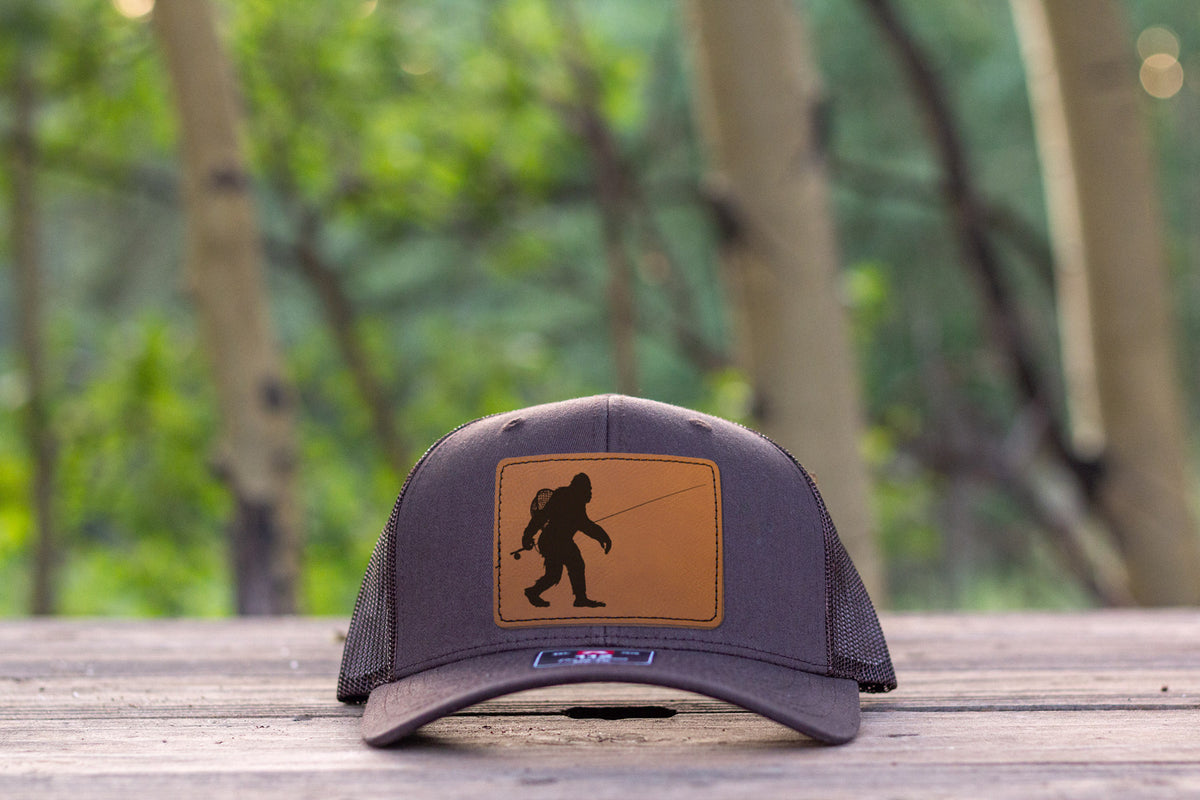 Sasquatch Fly Fishing Hat Coffee Richardson 112 Bigfoot