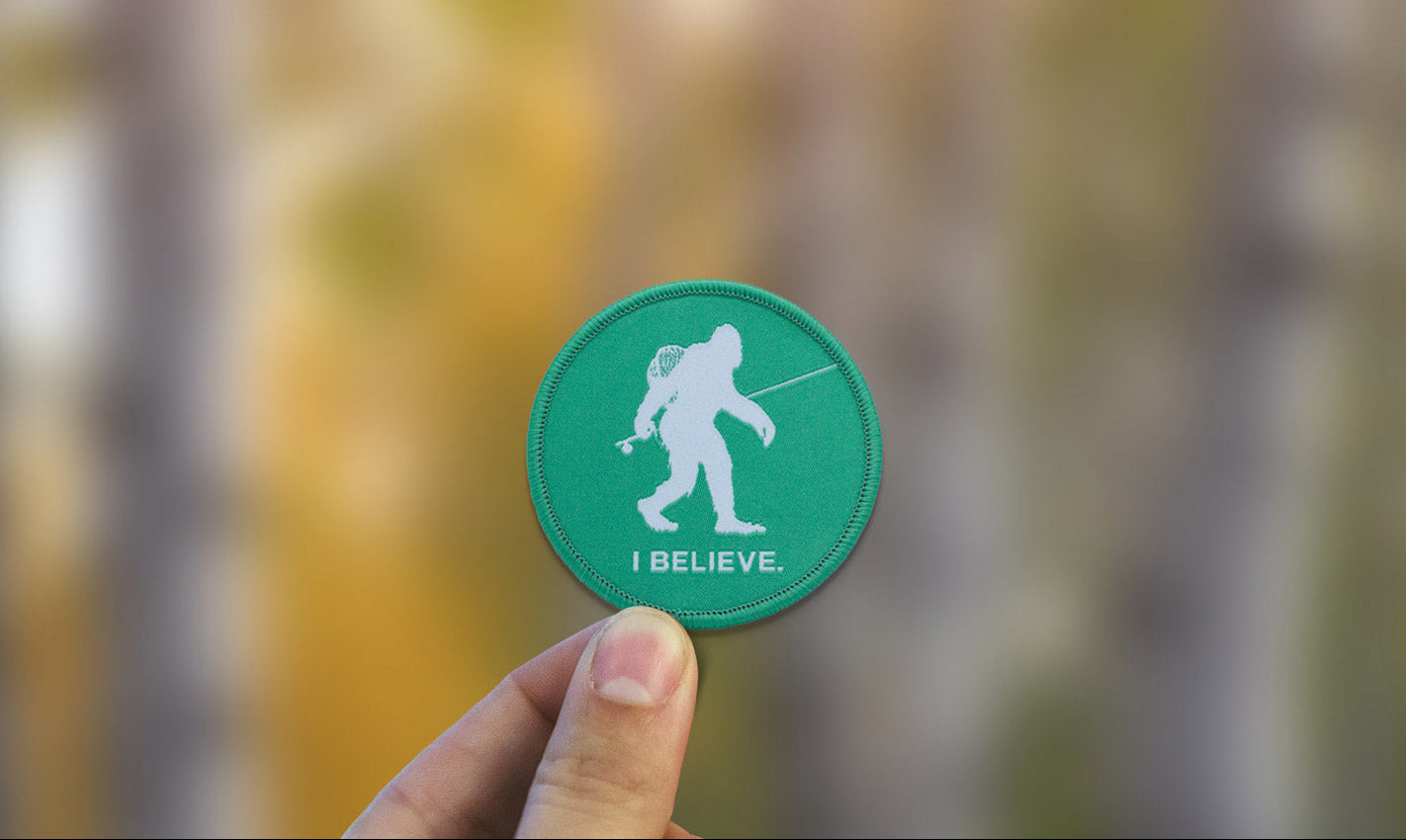 Bigfoot Fly Fishing Patch iron on
