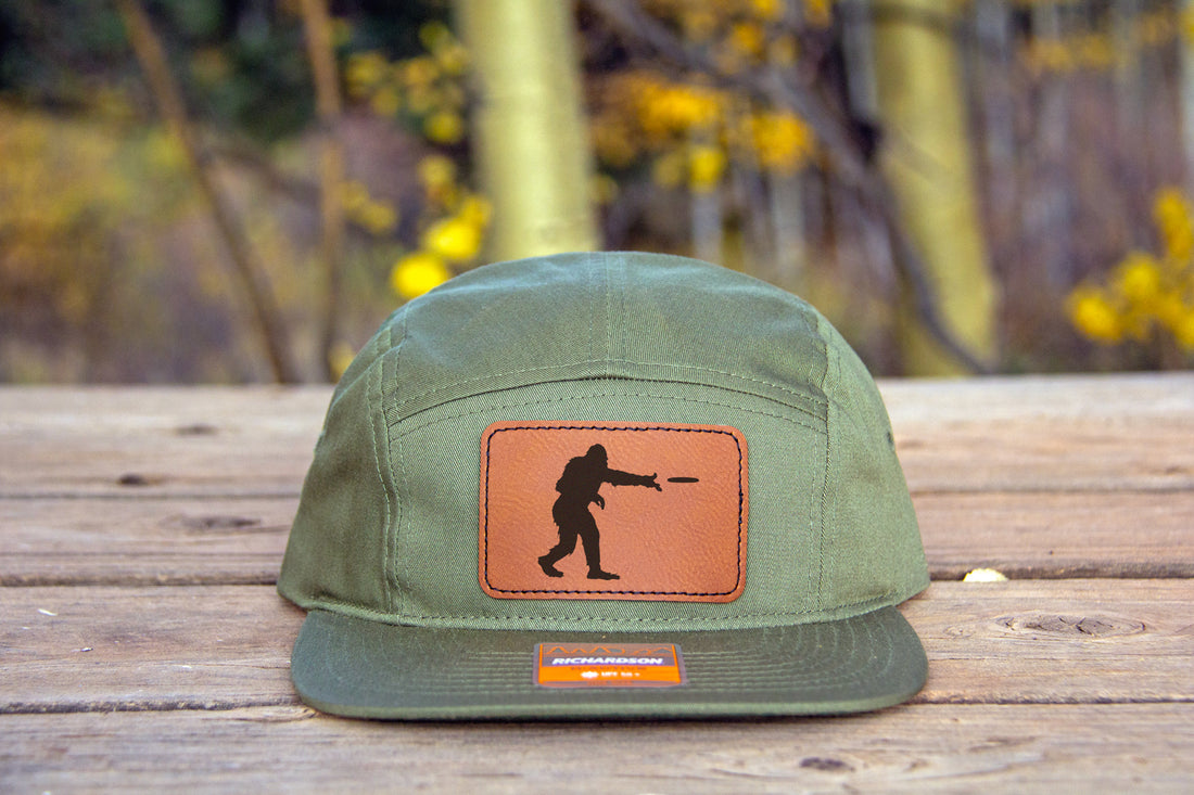 Sasquatch Frisbee 5 Panel Camper Hat