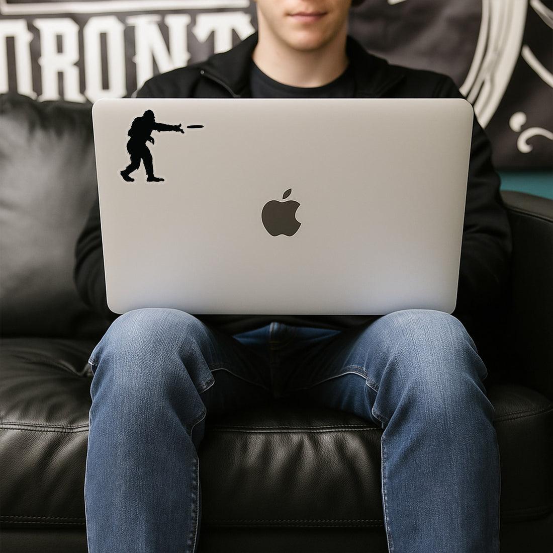 Sasquatch Frisbee Sticker