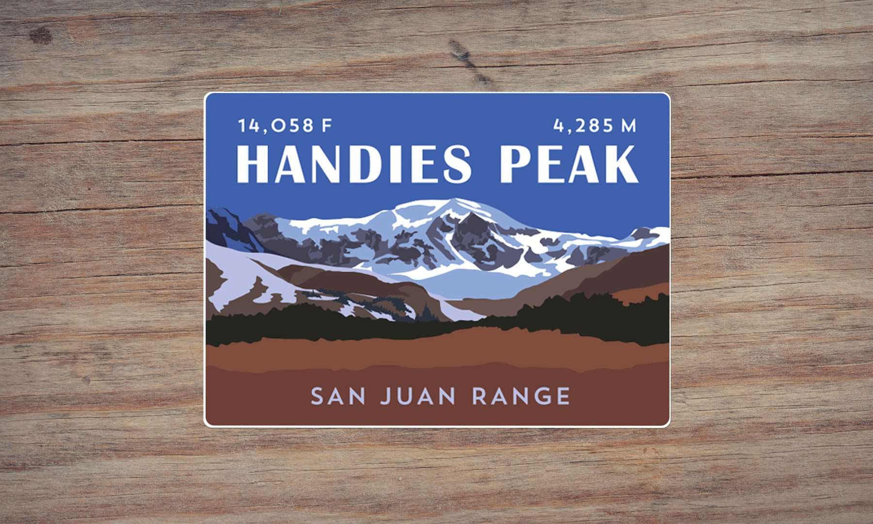 Handies Peak Colorado 14er Sticker