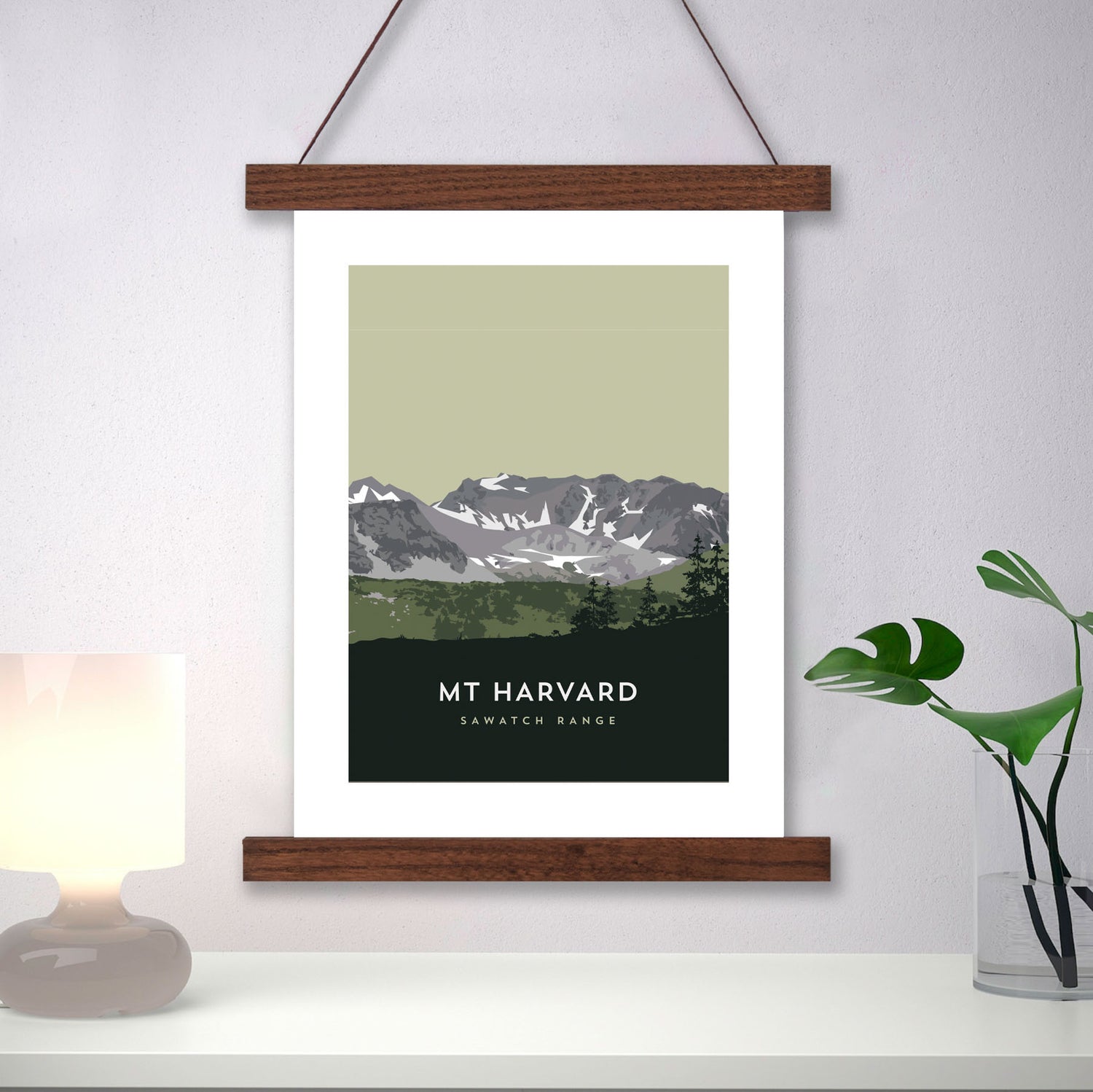 Mount Harvard Colorado 14er Hanger Frame Poster