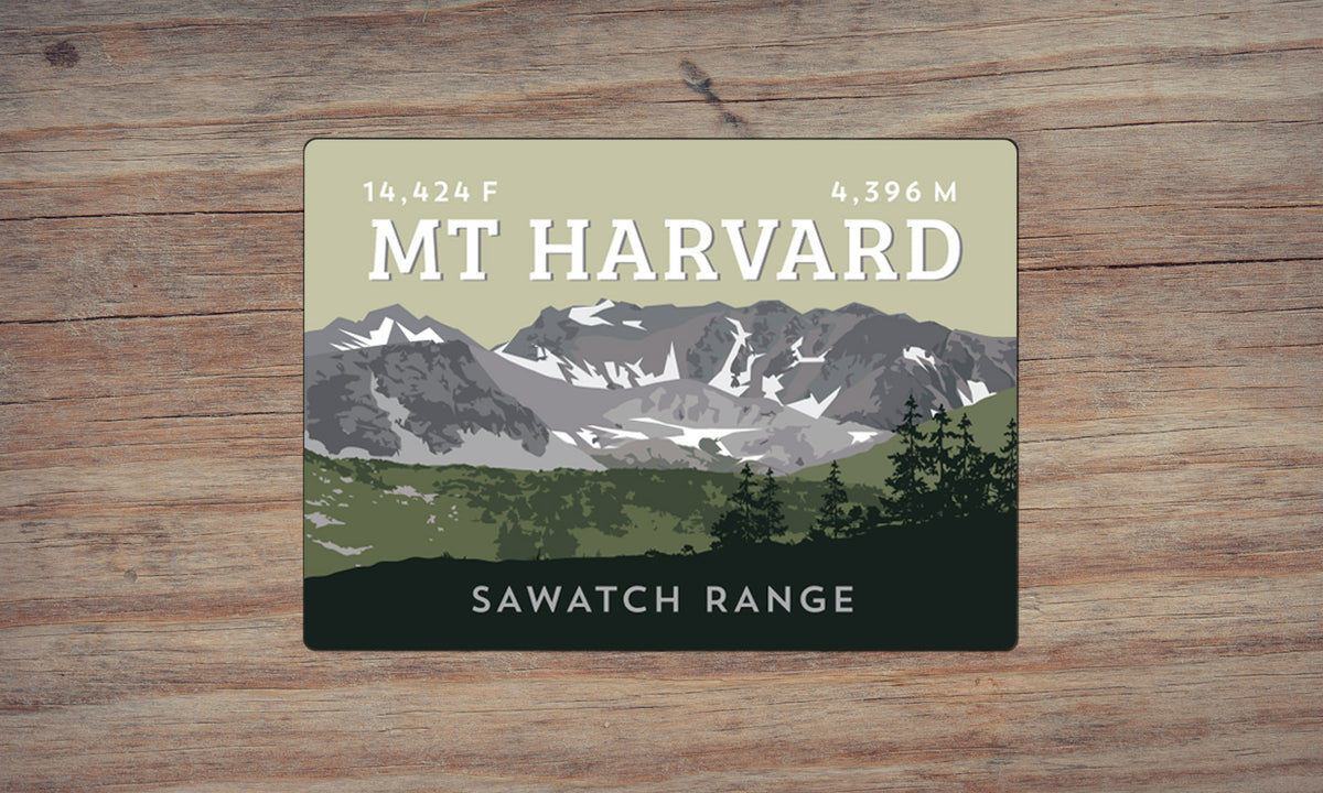 Mount Harvard Colorado 14er Magnet