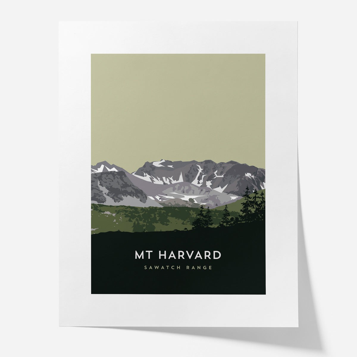 Mount Harvard Colorado 14er Poster