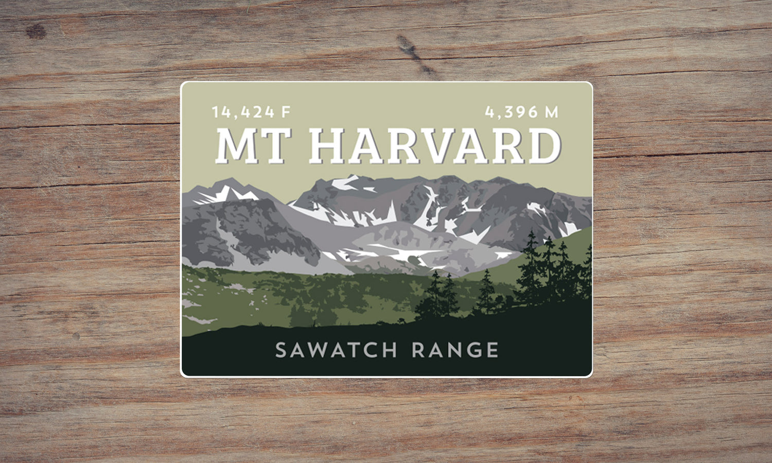 Mount Harvard Colorado 14er Sticker