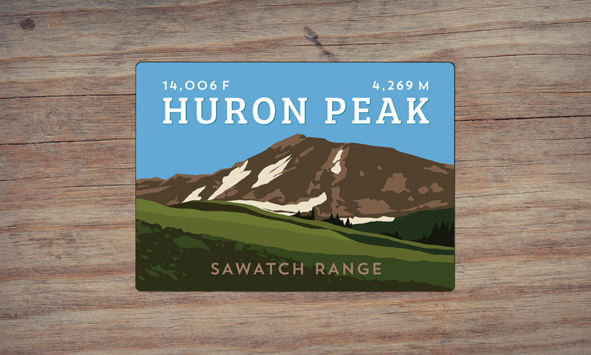 Huron Peak Colorado 14er Magnet
