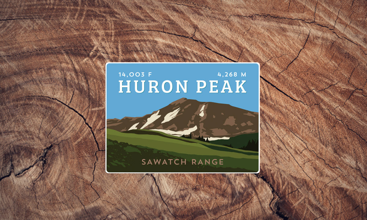 Huron Peak Colorado 14er Sticker