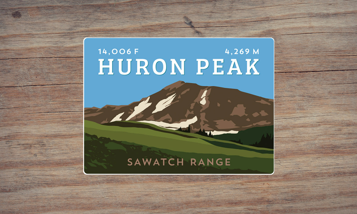 Huron Peak Colorado 14er Sticker