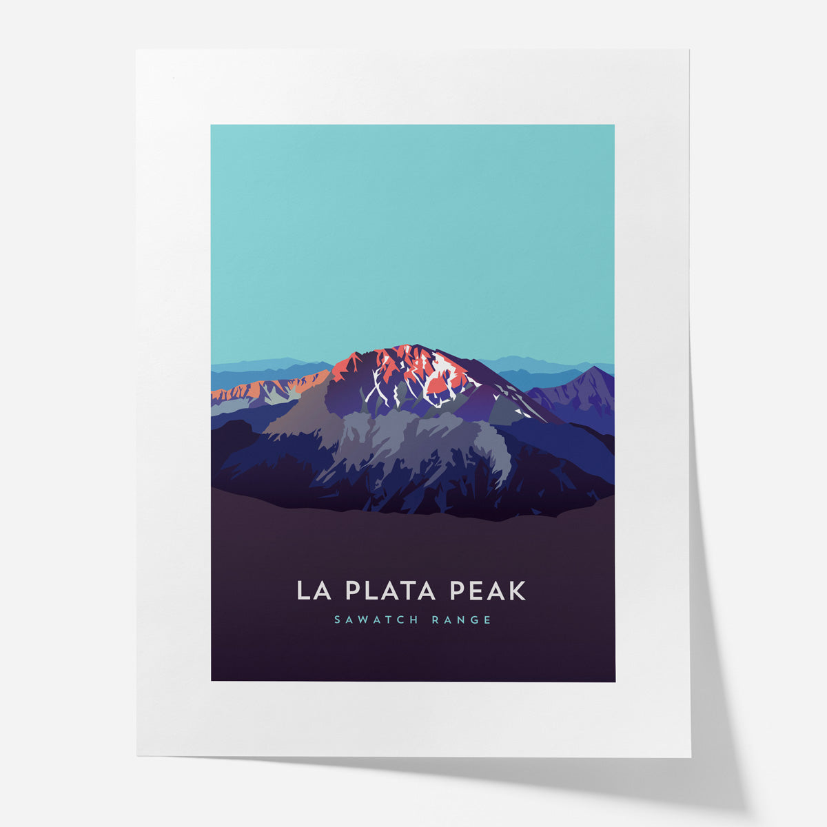 La Plata Peak Colorado 14er Poster