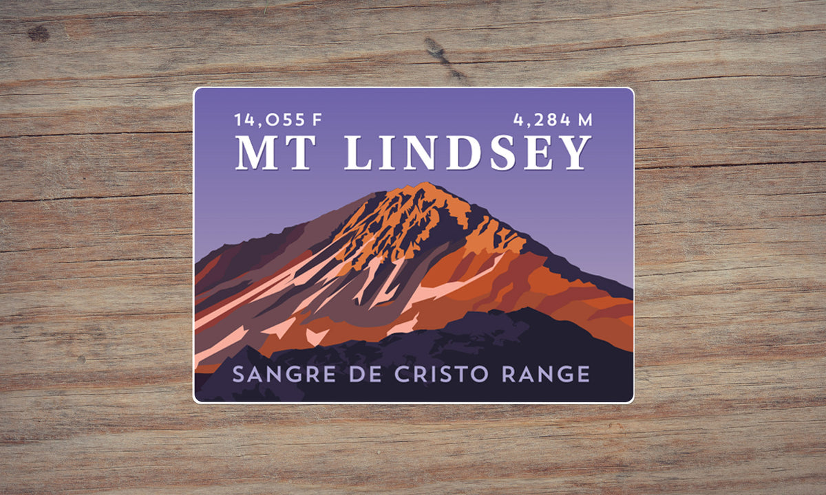 Mount Lindsey Colorado 14er Sticker