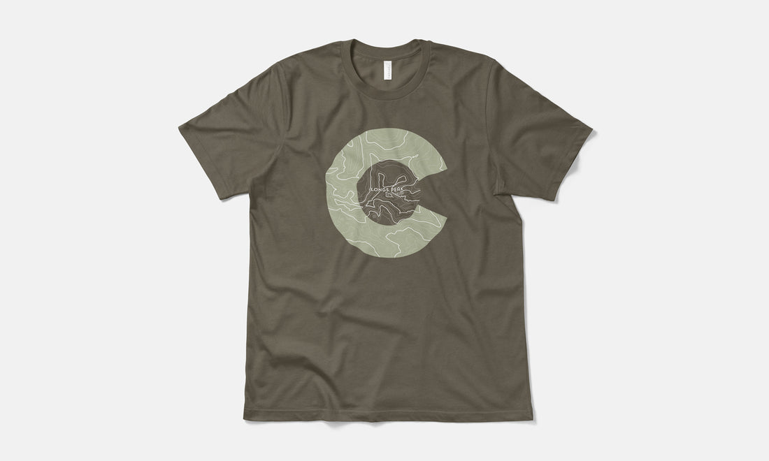 Longs Peak Topo 14er Shirt