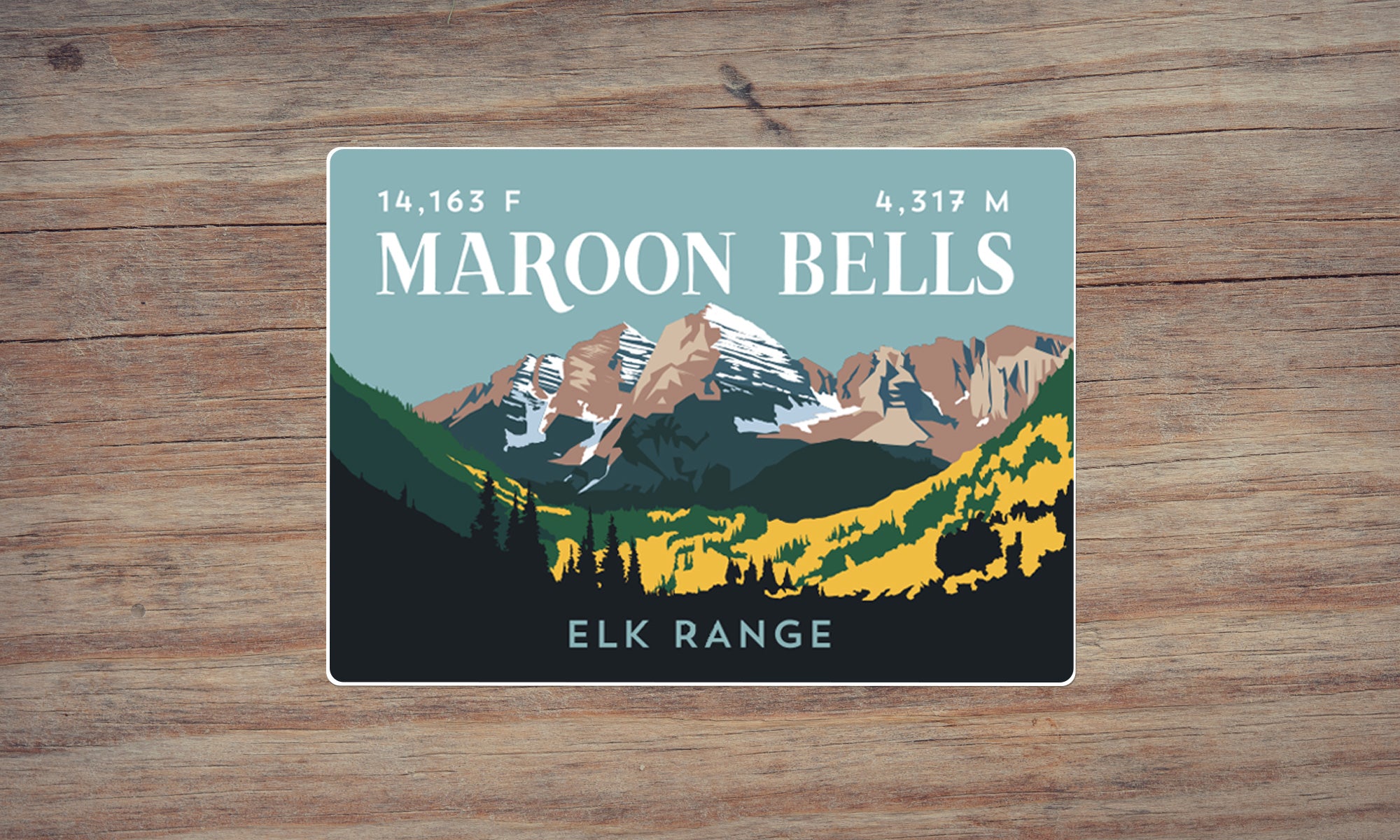 Maroon Bells Colorado 14er Sticker