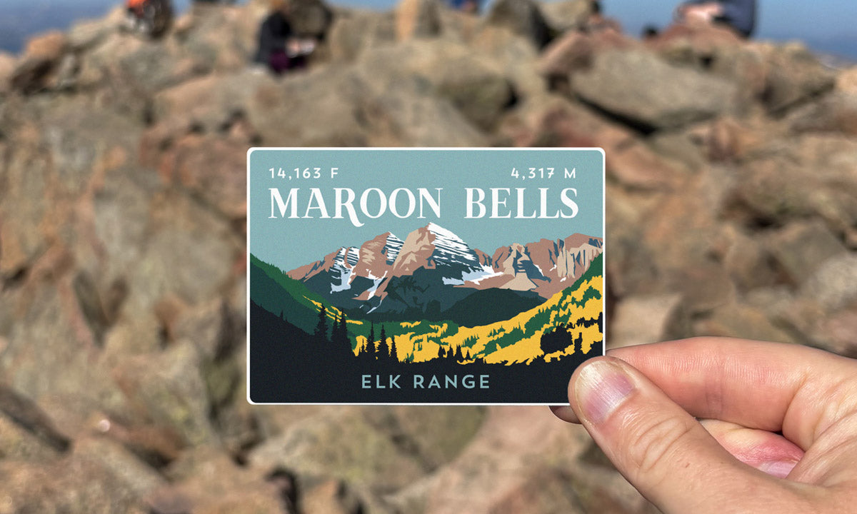 Maroon Bells Colorado 14er Sticker