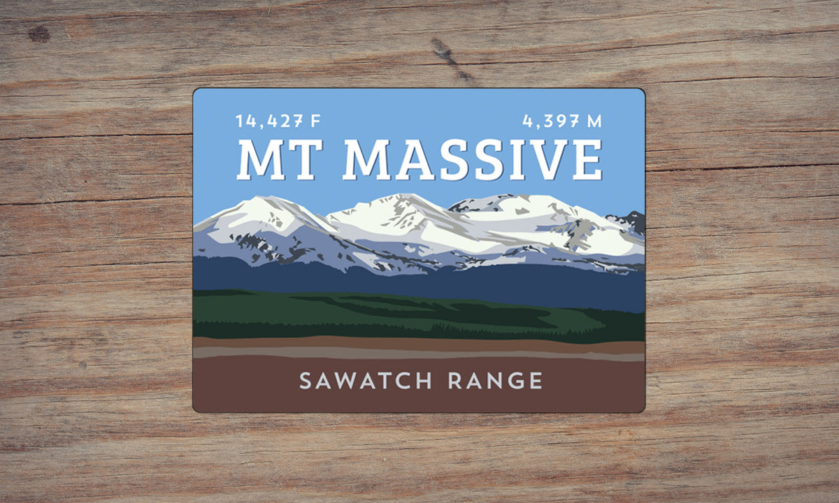 Mount Massive Colorado 14er Magnet