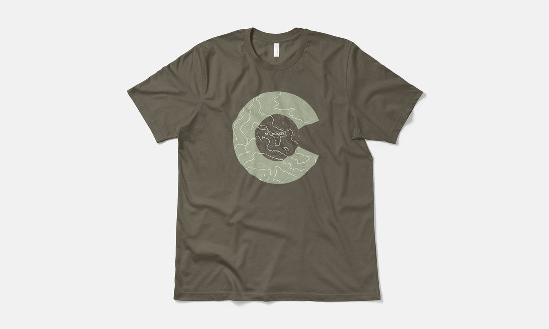 Mount Massive Topo 14er Shirt