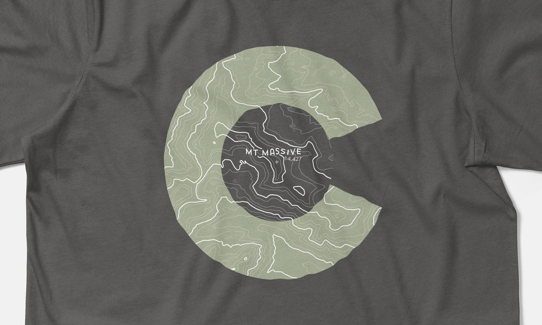 Mount Massive Topo 14er Shirt