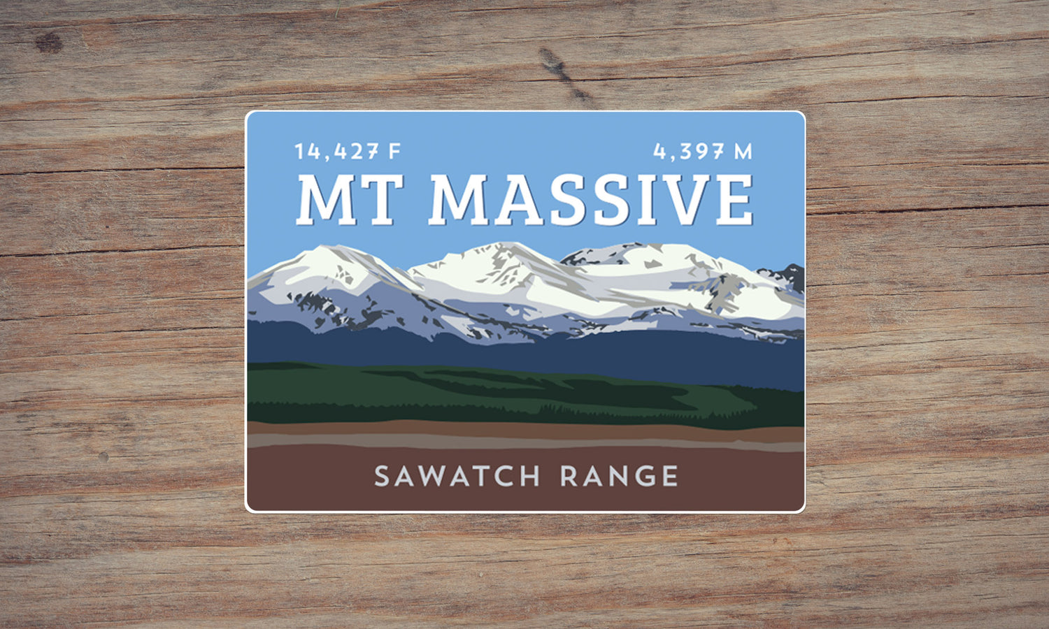 Mount Massive Colorado 14er Sticker
