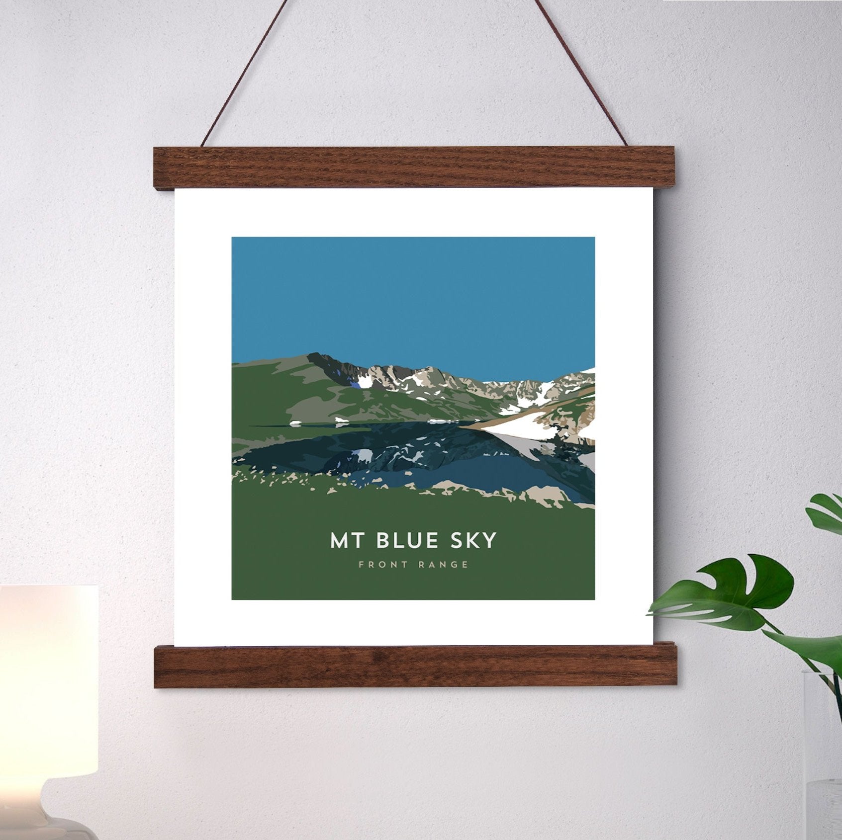 Mount Blue Sky Print with Hanger Frame